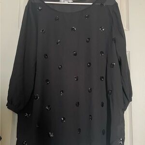 Old Navy Black Sequin Top